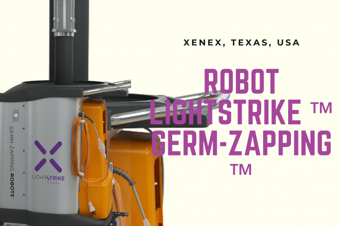 Robot LightStrike ™ Germ-Zapping ™ Sức mạnh tiêu diệt mầm bệnh dữ dội chỉ trong 5 phút