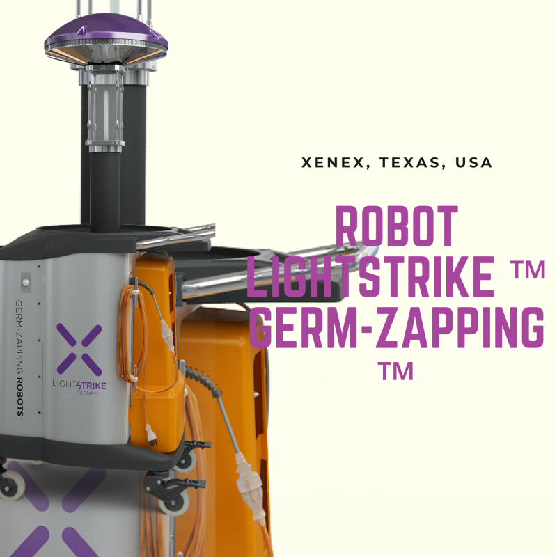 Robot LightStrike ™ Germ-Zapping ™ Sức mạnh tiêu diệt mầm bệnh dữ dội chỉ trong 5 phút